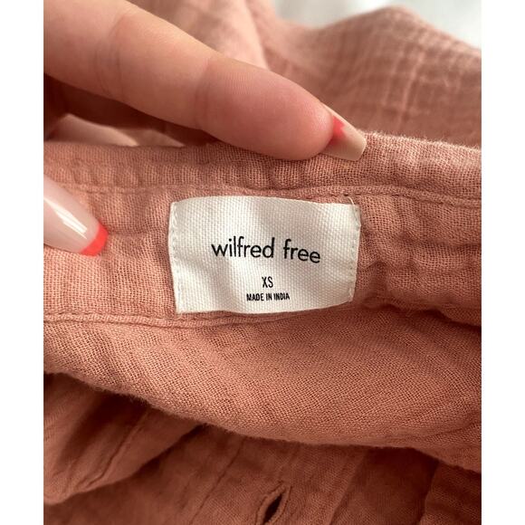 Aritzia Wilfred Free Sail Oversized Button Up in Coral size XS - Picture 2 of 4